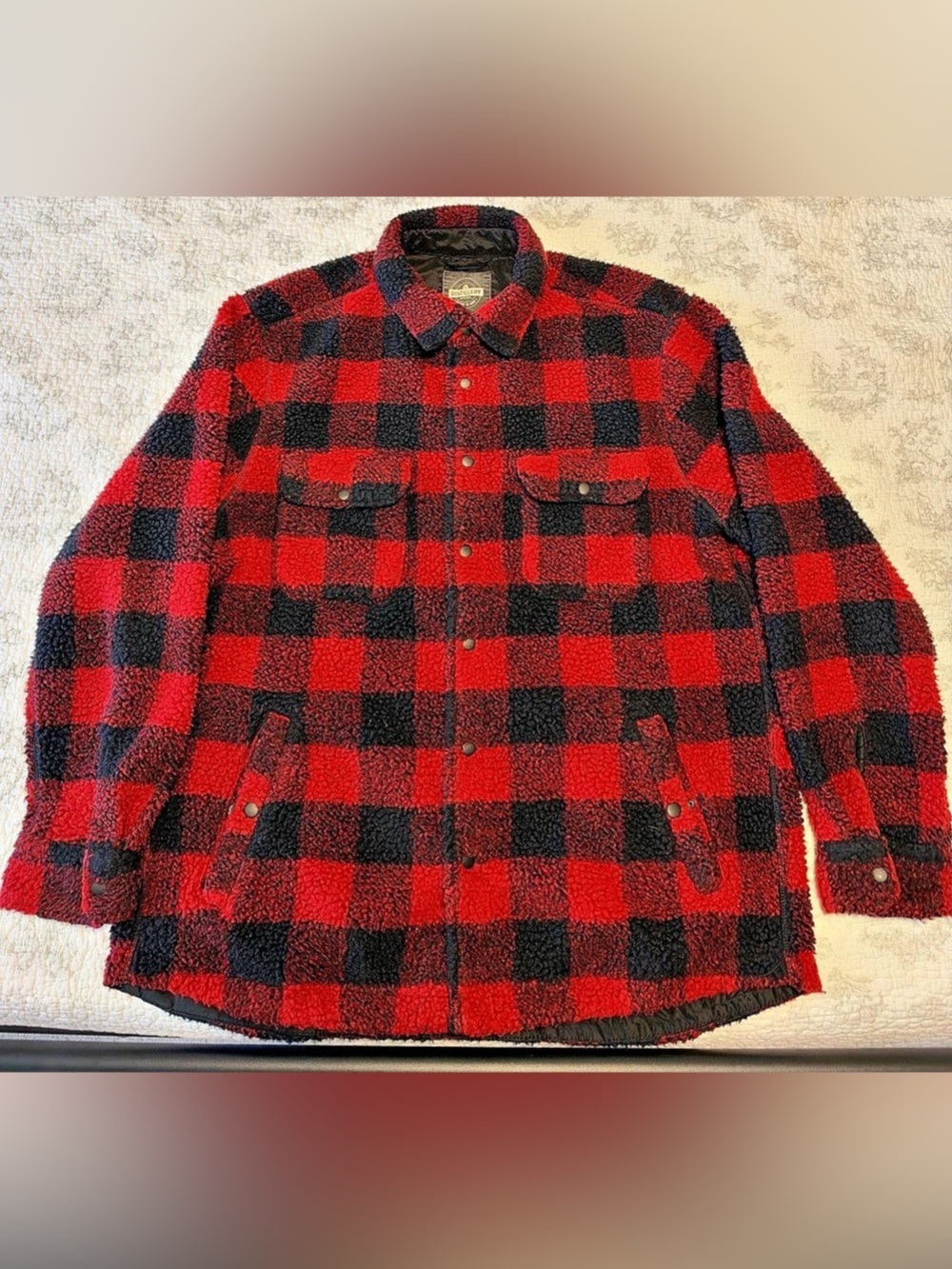 Distillery Men's Red & Black Checkered Jacket Size XL
